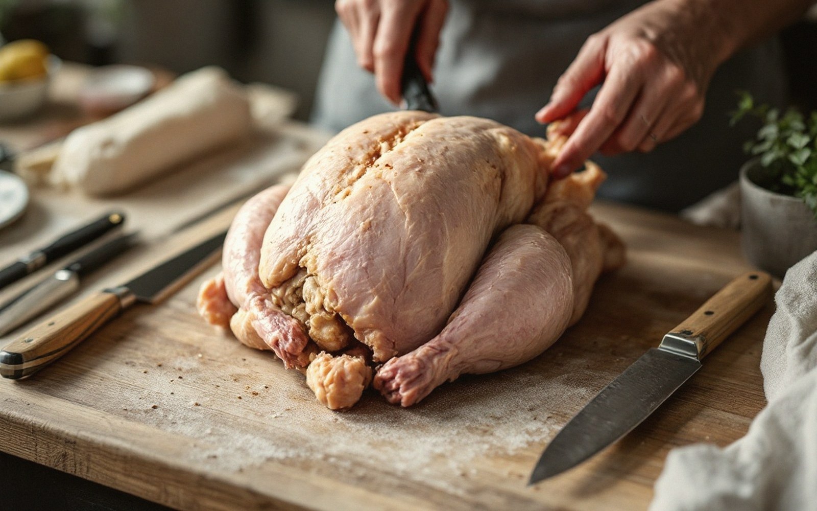 Breast at 160–165 °F, thigh at 175–185 °F: two readings from one bird.
